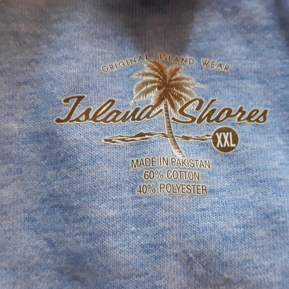 Island Shores Men's TSHIRT Size XXL Gray ~ Palm Trees ~ Beach Scene - Picture 4 of 4